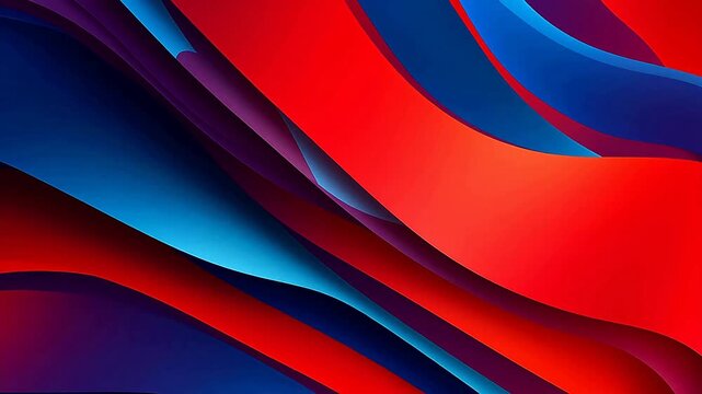 Digital red and blue linear geometric abstract background