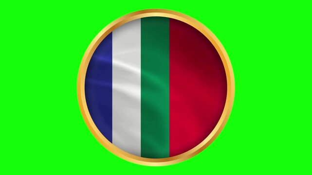 South Moluccas Round Framed National Wavy Flag Circular Blowing Flag of Republic of South Moluccas RMS