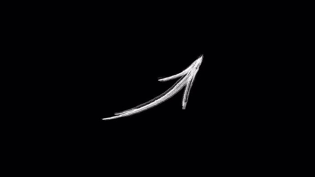 Arrow Scribble Hand Drawn Marker Arrows Animation Graphic Transparent Background 4K Video