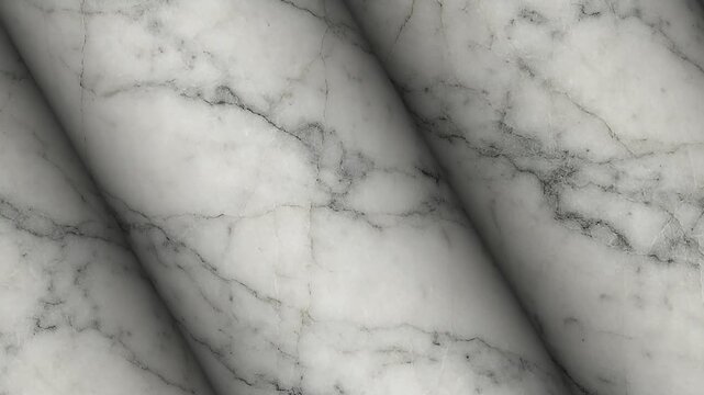 Polished white Carrara Marble texture rotation showcasing luxury Italian stone surface for interior design backgrounds and architectural 3D rendering loops