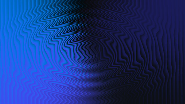 Abstract wavy gradient background transitioning from blue to black hues