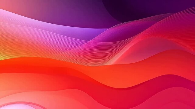 Digital orange and purple fantasy curve abstract background