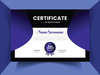 Fototapeta premium Modern Abstract Certificate Template Background
