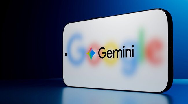 Google Gemini AI Branding Display
