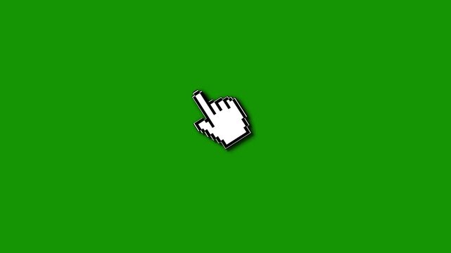 Mouse Cursor Arrow Animation Motion Graphics | Click Pointer Green Screen Overlay
