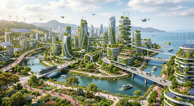 하이브리드 미래 도시와 지속 가능성 (Eco-Futurism)