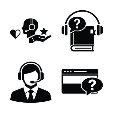 Business Operations and Workflow customer support icons set for Business Operations and Workflow help desk knowledge base and online assistance