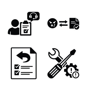 Business Operations and Workflow issue resolution icons for Business Operations and Workflow support process management