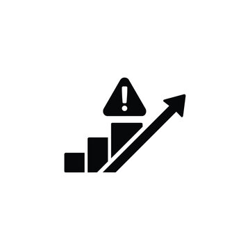 Business Operations and Workflow risk growth chart icon for Business Operations and Workflow risk analysis and performance monitoring