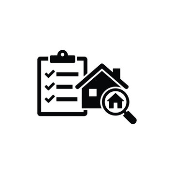 Property inspection and property checklist icon for business operations and workflow real estate review