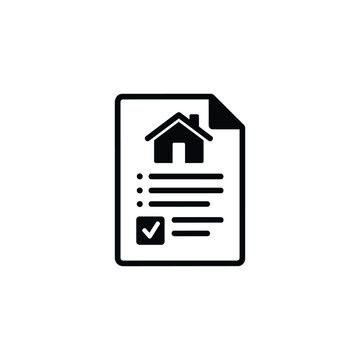 Real estate checklist and property checklist icon for business operations and workflow