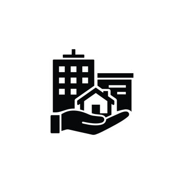 Property management and real estate property care icon for business operations and workflow