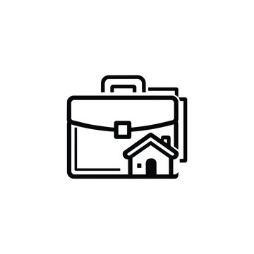 Real estate briefcase and property briefcase icon for business operations and workflow