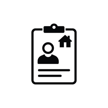 Real estate profile and property profile icon for business operations and workflow