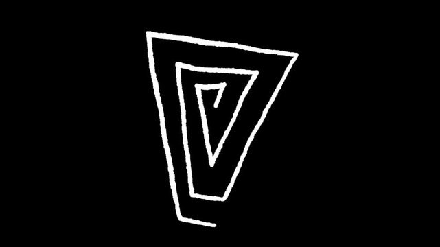 Geometric Vector Art: A simple yet elegant geometric vector design that showcases a triangle spiral, adding a touch of minimalistic allure.
