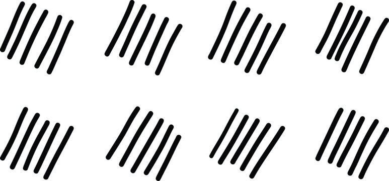 Eight Sets of Black Diagonal Lines on a White Background parallel pattern