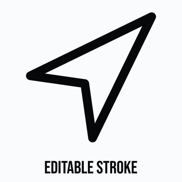 Send Button Vector Icon, Social Media Related Icon, Isolated Lineal Vector Icon.