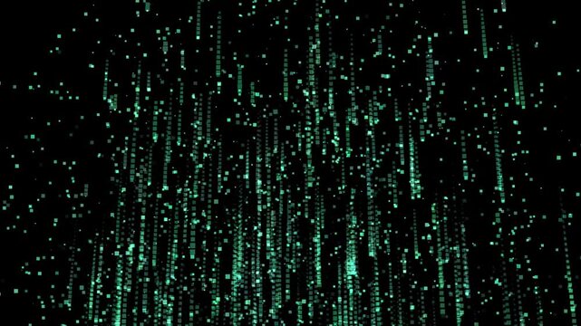 fiber optic background motion video. technology abstract green background.