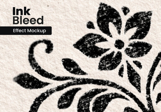 Ink Bleed Effect Mockup