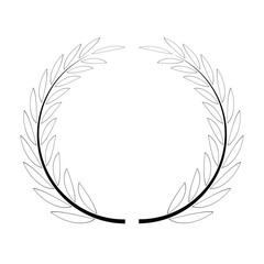 Fototapeta premium Laurel wreath vector illustration