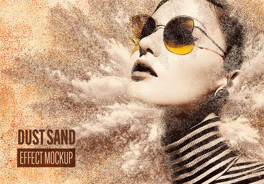 Dust Sand Effect Mockup