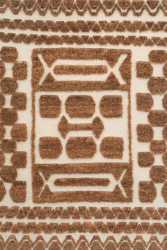Brown geometric textile pattern background