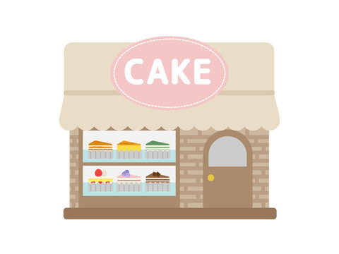 ケーキ屋　建物　イラスト