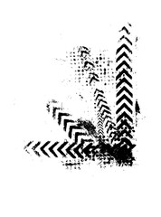 Obraz premium Abstract Grunge Halftone Warning Stripes Texture Vertical Background Overlay Vector