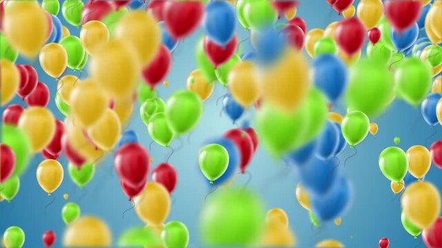 Animated colorful balloons