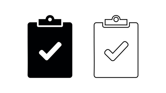 Clipboard Check Icon Task Checklist Symbol