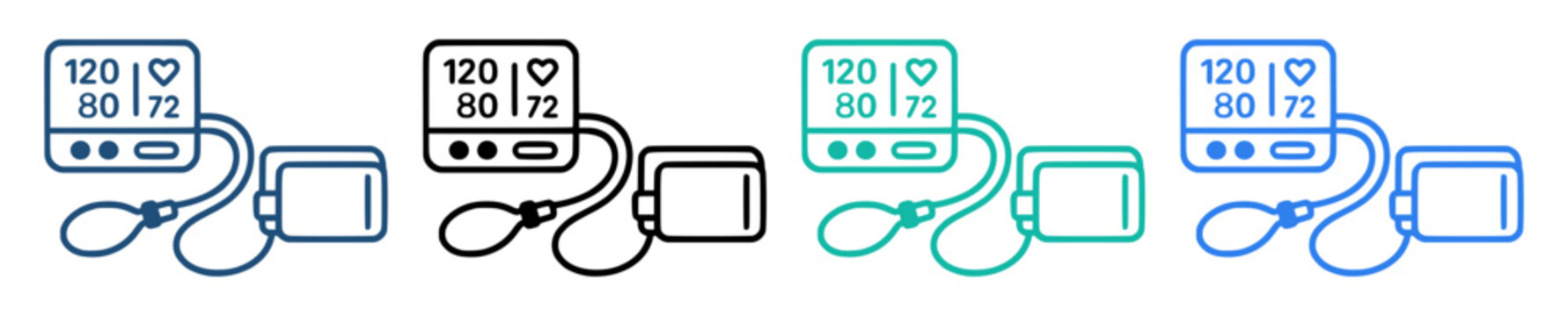 blood pressure monitor medical icon on transparent background