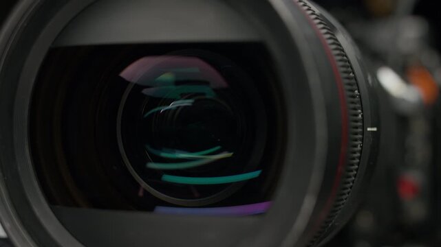 Front view of professional cine zoom lens