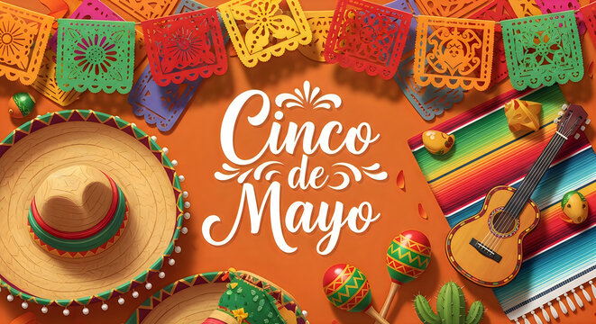 Festive cinco de mayo celebration traditional mexican decorations and vibrant holiday spirit