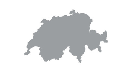 Fototapeta premium A grayscale outline depicting the geographical shape of switzerland a central european country high quality professional