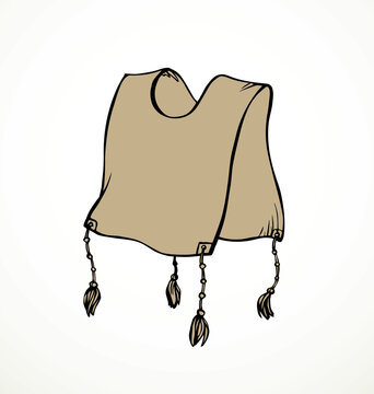Vector drawing. Jewish clothing tzitzit
