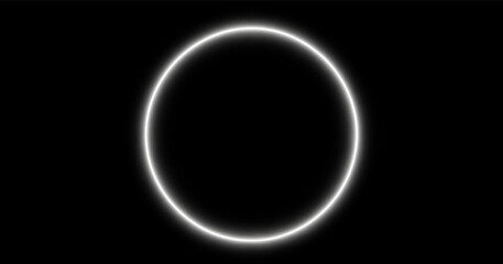Obraz premium Soft white lens flare ring circle glow light halo effect png overlay element