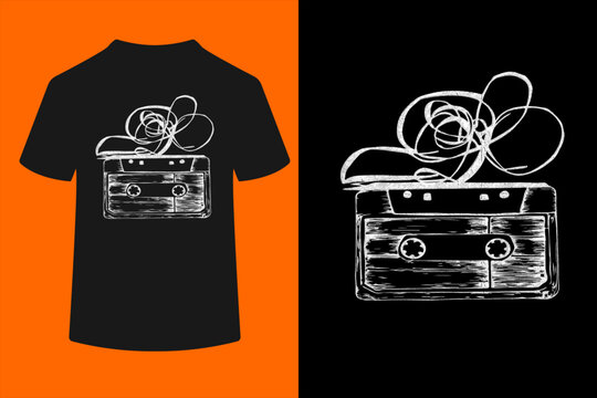 Love Retro Mixtape 80's Blank Cassette Tape Shirt Gifts T-Shirt
