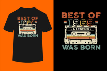Best Of 1969, Vintage 52nd Birthday Cassette Tape T-Shirt  © ben