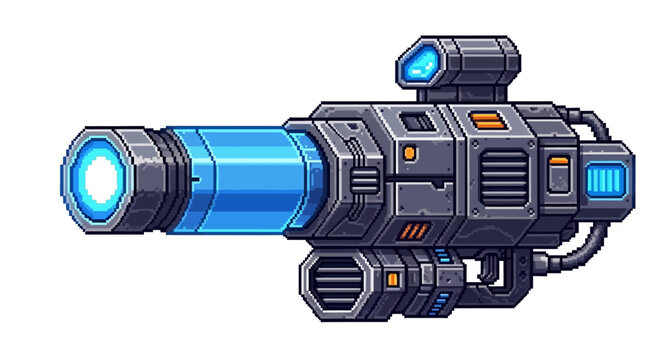 Futuristic Sci Fi Energy Weapon Concept Art.