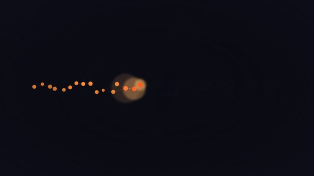 Animated Progress Line Graph Sequence Orange Nodes Dark Data Visualization
