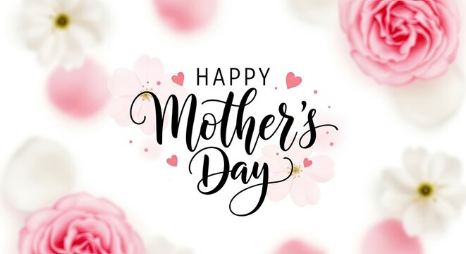 Happy mother's day beautiful floral background for celebrating moms and showing appreciation