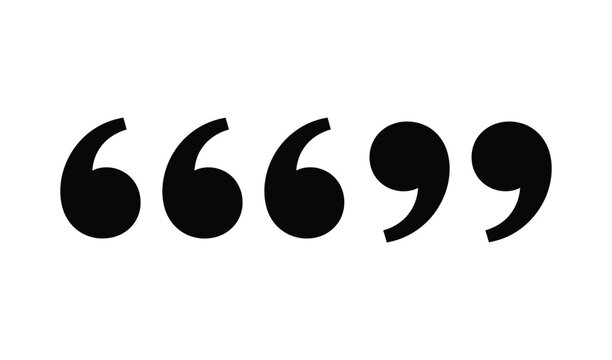 A set of quotation marks and apostrophes