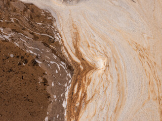 Obraz premium Abstract Sea Foam and Sand Texture with Natural Patterns and Organic Flow Background