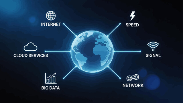 Global network technology concept