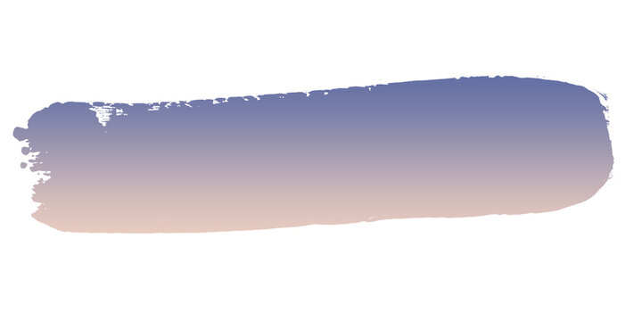 Muted blue to peach gradient brush stroke banner with smooth paint texture isolated on transparent background png for modern thumbnail design
