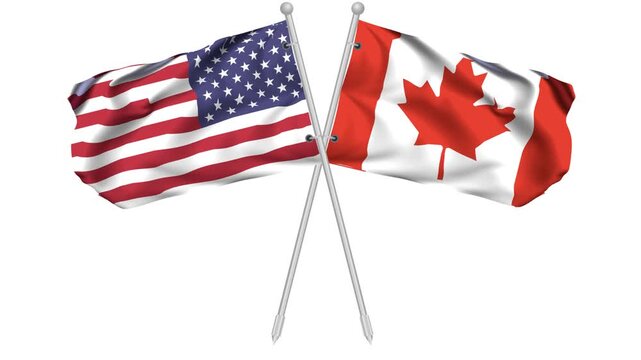 FHD UNITED STATES OF AMERICA AND CHINA SAILING FLAGS, 