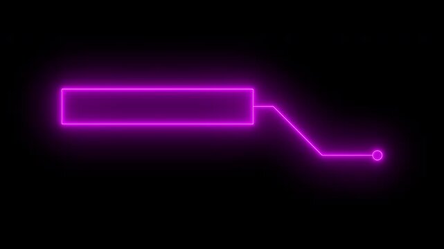 Purple hud callout lower third animation. Animate a white callus for text Callout futuristic hud animation. 4K video.