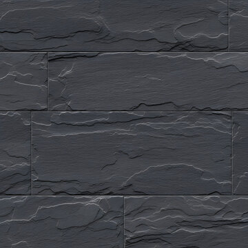 Dark charcoal slate stone wall tiles with rough natural texture