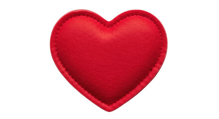 Obraz premium A vibrant red velvet heart shape with a glossy texture and smooth edges.