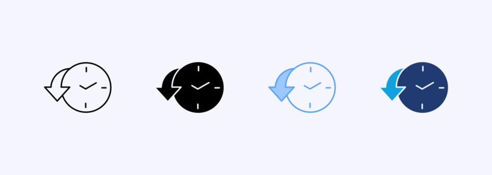 Downtime Icon Set Multistyle Various Collection Element For Design